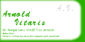 arnold vitaris business card